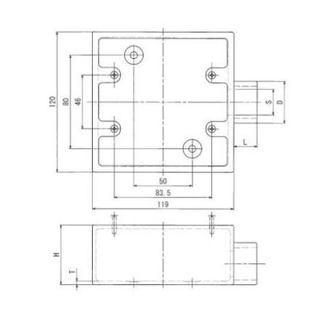 在庫あり 露出スイッチボックス（2個用1方出） G22 鋳鉄製 HDZ 溶融