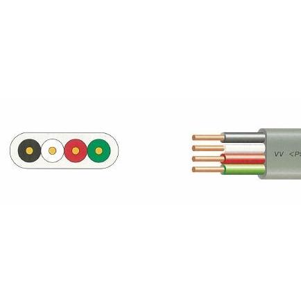 期間限定・数量限定 在庫あり 富士電線 VVF 1.6mm×4C グレー 