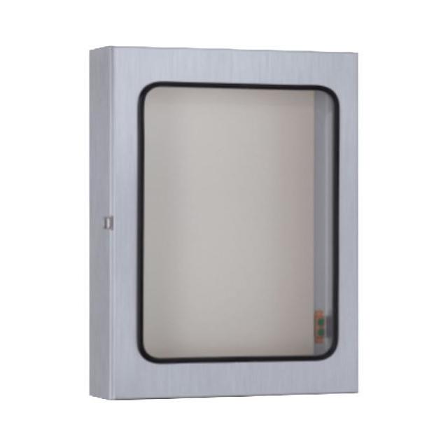 SW20-34N ステンレスウインドウキャビネット（水切、防塵 防水パッキン付 鉄製基板付）塗装なし フカサ200mm　日東工業