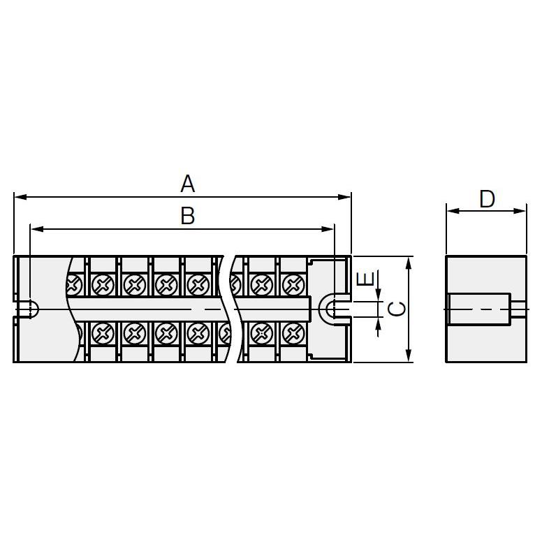 日東工業 TBE-16 固定式端子台 経済形 6P 20A 適合電線2SQ tbe16