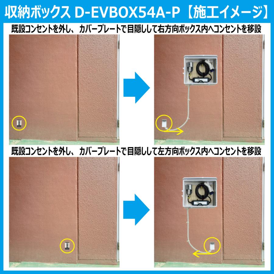 EV・PHEV用 充電ケーブル収納ボックス 移設用PF管2m付　D-EVBOX54A-P2　受注生産 2~4営業日で出荷｜denzaiou｜08