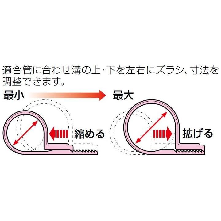 未来工業 KTK-28J ワニグチ 片サドル ベージュ VEP KTK28J : 電材王