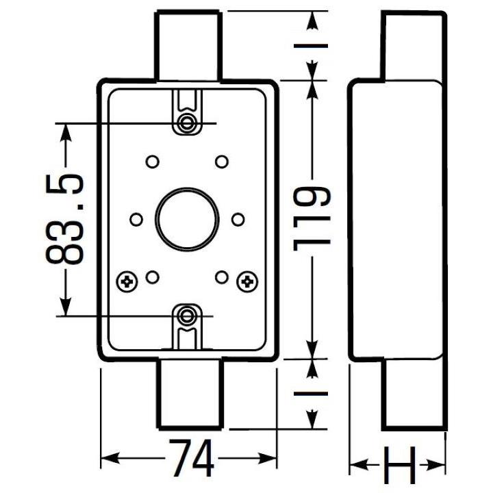未来工業 SW2-22J 露出 スイッチボックス 1ケ用 2方出 ベージュ 未来工業 SW2-22J 露出 スイッチボックス 1ケ用 2方出 ベージュ