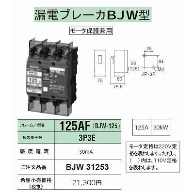 Panasonic パナソニック Panasonic 漏電ブレーカBJW型 125AF Panasonic パナソニック Panasonic 漏電ブレーカBJW型 125AF
