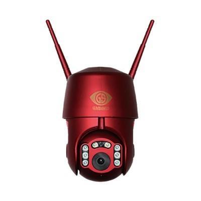 防犯カメラ ワイヤレス 屋外 スマホ  ダイトク Glanshield   Dive-yBOT-AI ダイビー ボットアイ クリムゾンレッド GS-DVYPTZ-101