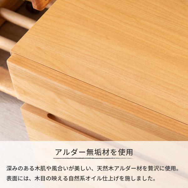 デスクワゴン A4 キャスター付き 木製 ステップ ISSEIKI｜denzo｜06