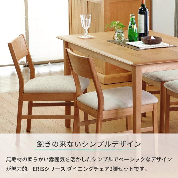 一生紀（ISSEIKI） ダイニングチェア 北欧 おしゃれ 2脚セット エリス