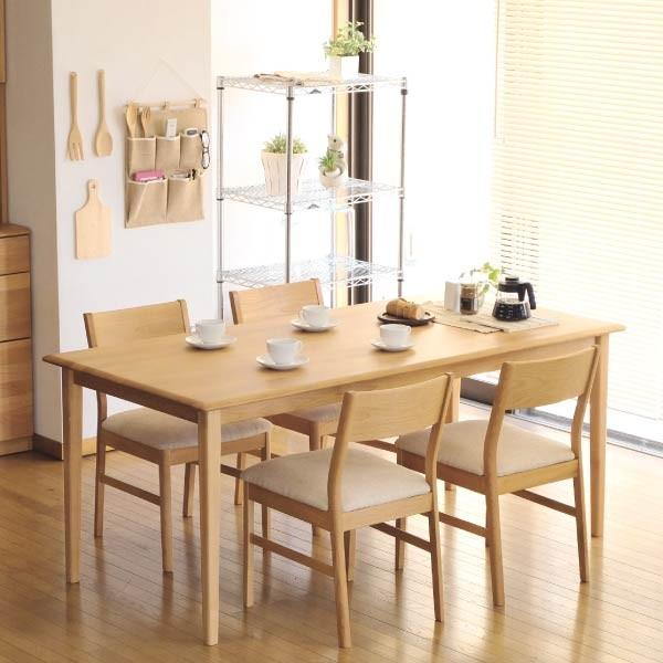 一生紀（ISSEIKI） ダイニングセット 5点 木製 北欧 165 エリス 【5/11
