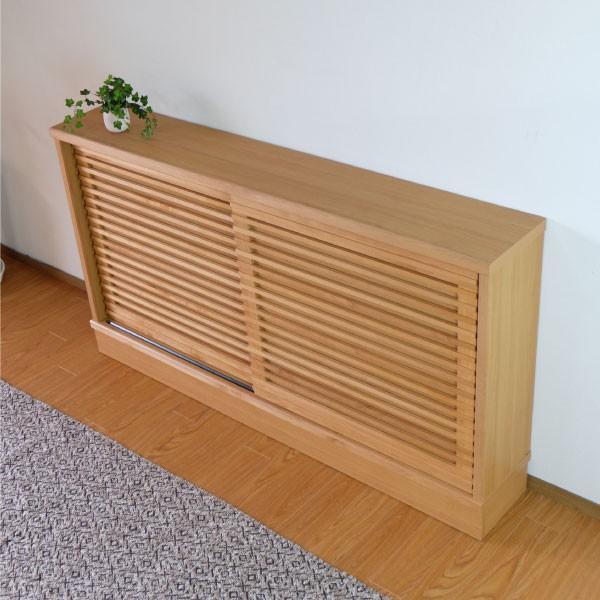 木製収納キャビネット 白 引き出し付き 150cm 木製収納