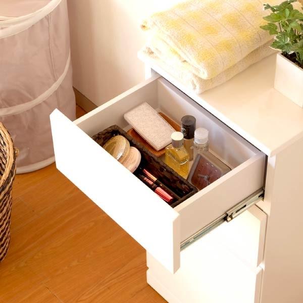 一生紀（ISSEIKI） チェスト タンス ローチェスト 4段 ホワイト 幅40