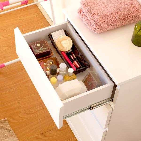 一生紀（ISSEIKI） チェスト タンス ローチェスト 4段 ホワイト 幅50