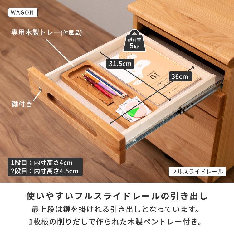 一生紀（ISSEIKI） 学習机 シンプル おしゃれ セット ワゴン 中学生