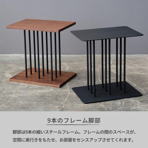 サイドテーブル ナイトテーブル ウォルナット モダン 完成品 ストライプ Isseiki 101 008 家具インテリア Denzo 通販 Yahoo ショッピング