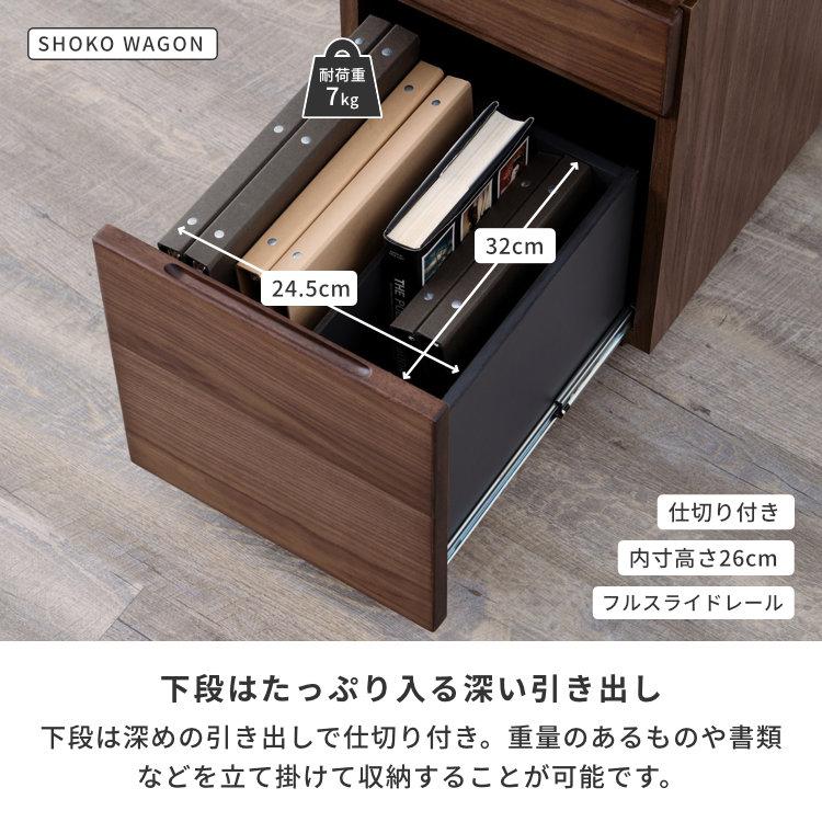 一生紀（ISSEIKI） 学習デスクセット 昇降ワゴン 収納付き学習机 学習