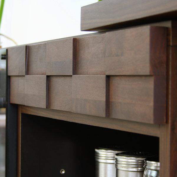 GART（ガルト） キッチンカウンター おしゃれ 収納 90 伸縮キッチン