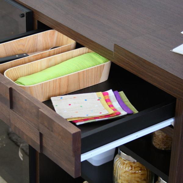 GART（ガルト） キッチンカウンター おしゃれ 収納 90 伸縮キッチン