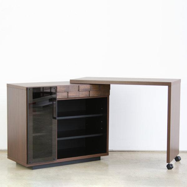 GART（ガルト） キッチンカウンター おしゃれ 収納 90 伸縮キッチン