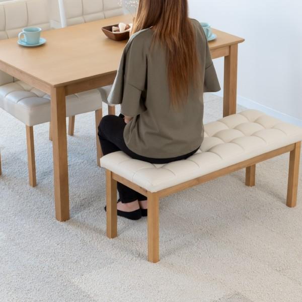 アウトレット】 ベンチ ダイニングベンチ 椅子 木製 PVC ダイニング