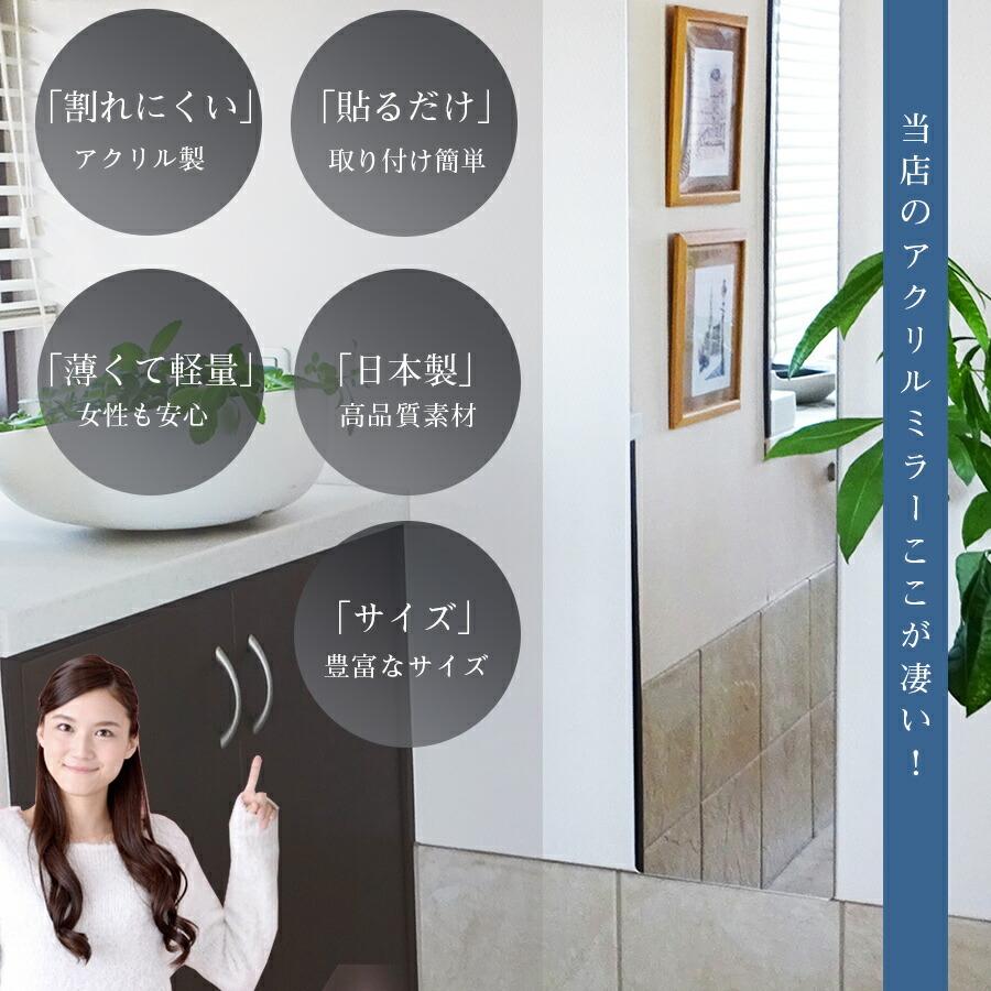 【値下済み】アクリルミラー　あんしんミラー　DXL 鏡 ミラー ドア掛け 割れにくい アクリルミラー あんしんミラー AN-DXL