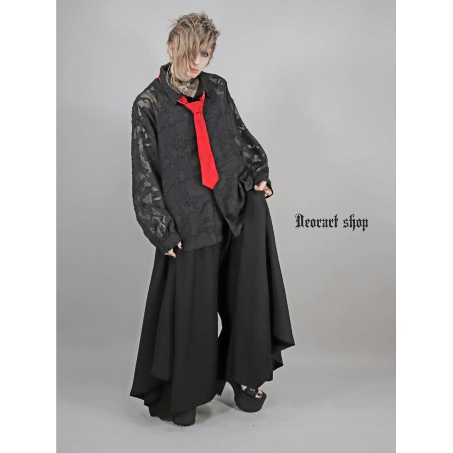 Deorart（ディオラート） 透け感 シアー・ジャガードシャツ[ローズ