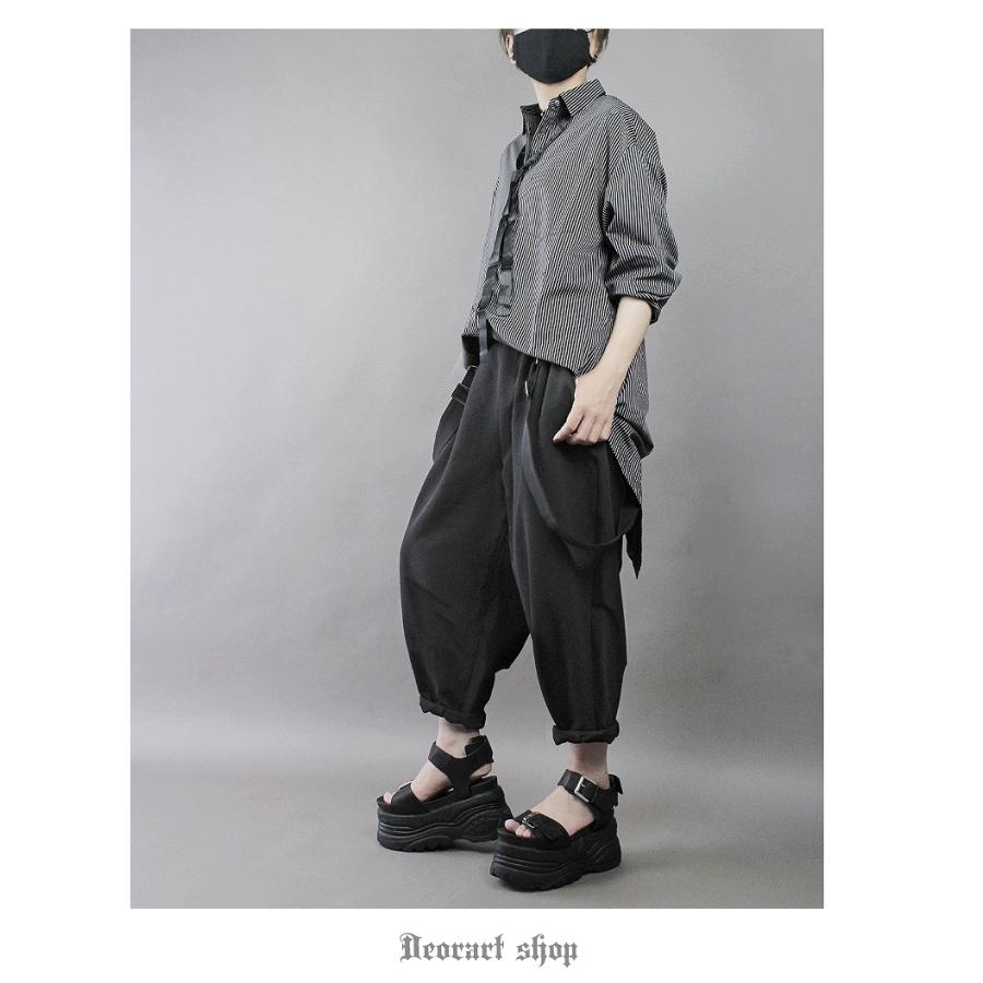 Sale ストライプ 無地 リボンタイ付き ロングシャツ ゴシック モード 原宿 メンズ レディース ファッション Drt2474 Drt2474 Deorart Yahoo 店 通販 Yahoo ショッピング