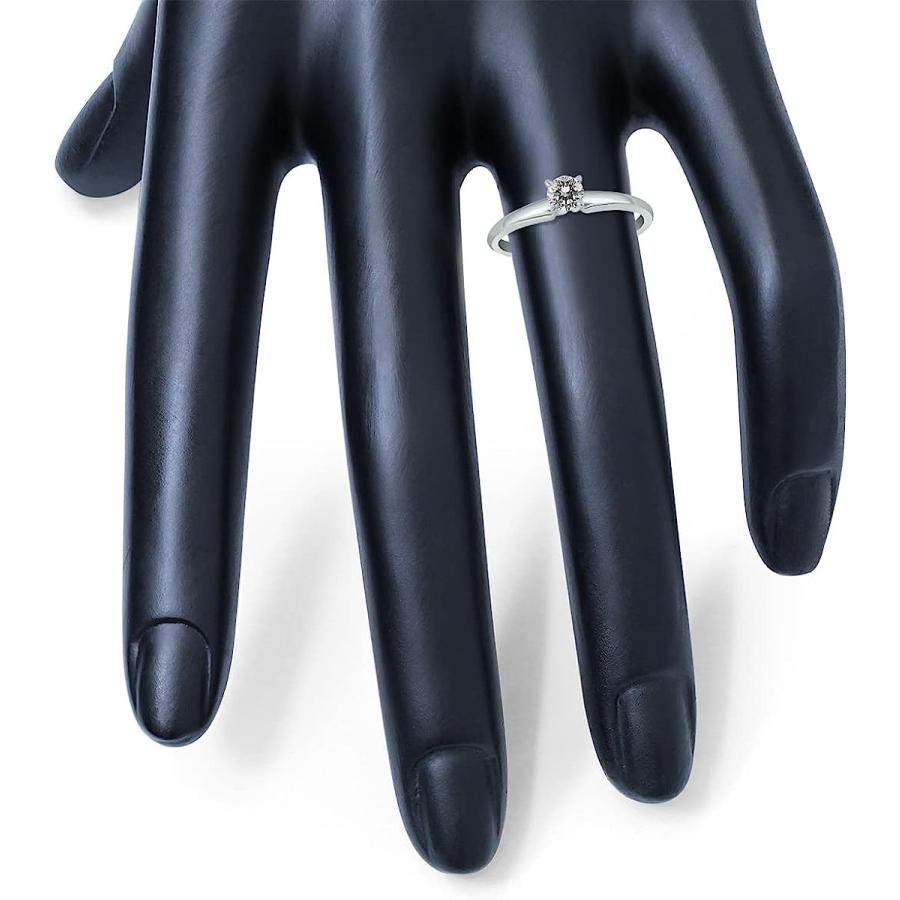 【並行輸入品】Szul レディース 1/4カラットラウンドダイヤモンドソリティアリング14Kホワイトゴールド 7の画像