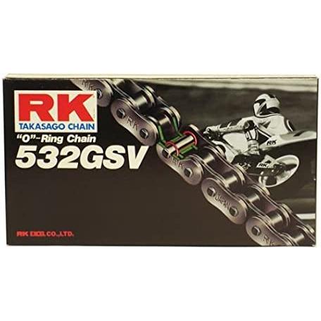 【並行輸入品】RK Racing Chain 532GSV-120 '120-Links 超高性能XWリング スポーツバイク オートバイ ...