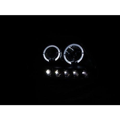 【並行輸入品】Anzo USA 111031 フォード プロジェクター ヘイロー LED ブラック ヘッドライトアセンブリ 1個 - (ペアで販売)　
