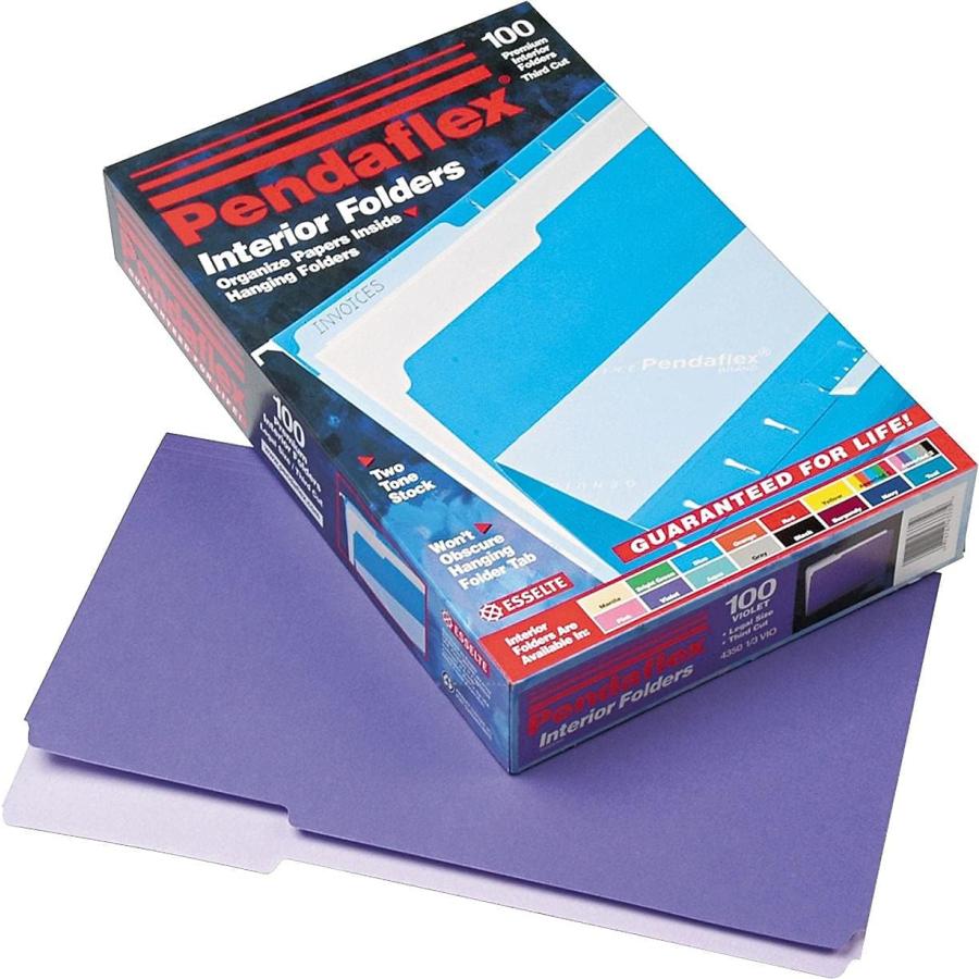 Interior File Folders  1/3 Cut Top Tab  Legal  Violet  100/Box (並行輸入品)　並行輸入品｜dep-dreamfactory｜02