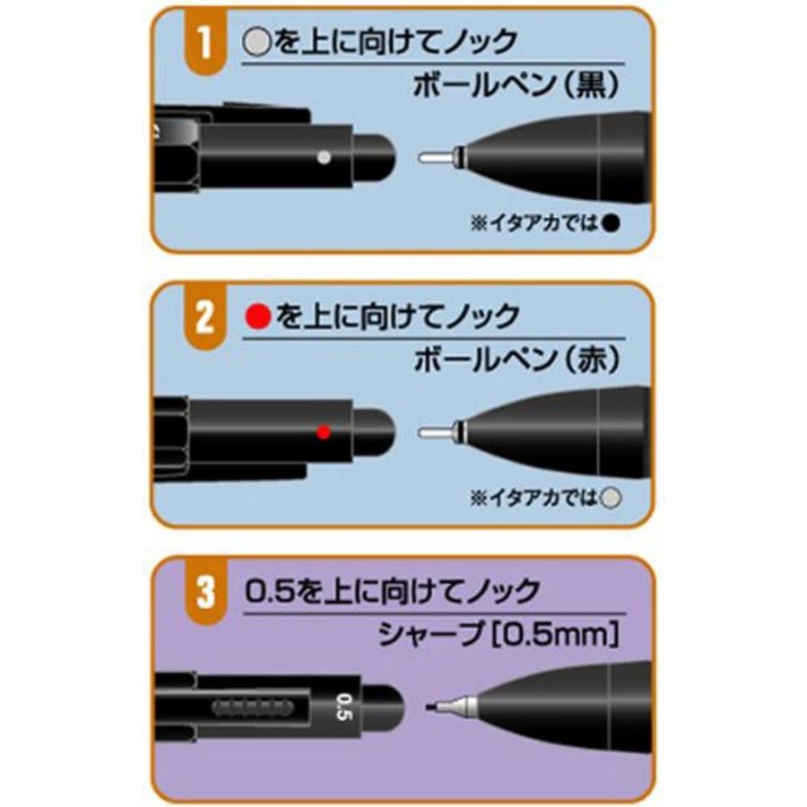 ペイトンさん専用 並行輸入品】オート 多機能ペン MULTI 2+1 イタアカ MF-20K3A-イタアカ