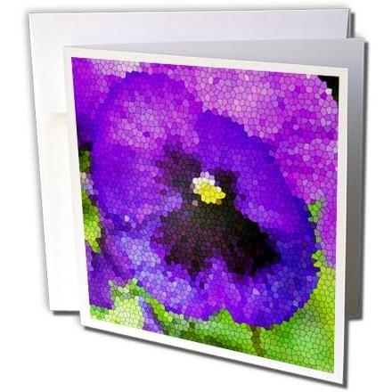 【並行輸入品】Lee Hiller写真ホットスプリング国立公園花 ステンドグラスPansy グリーティングカード Set of 6 Greet