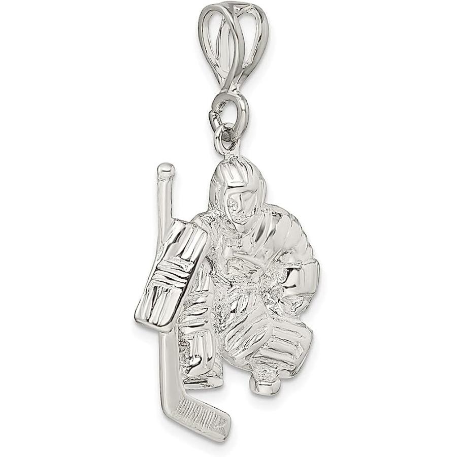 【並行輸入品】Iceカラット925スターリングシルバーHockey GoalieペンダントチャームネックレススポーツFineジュエリーギフトセットレデ_4