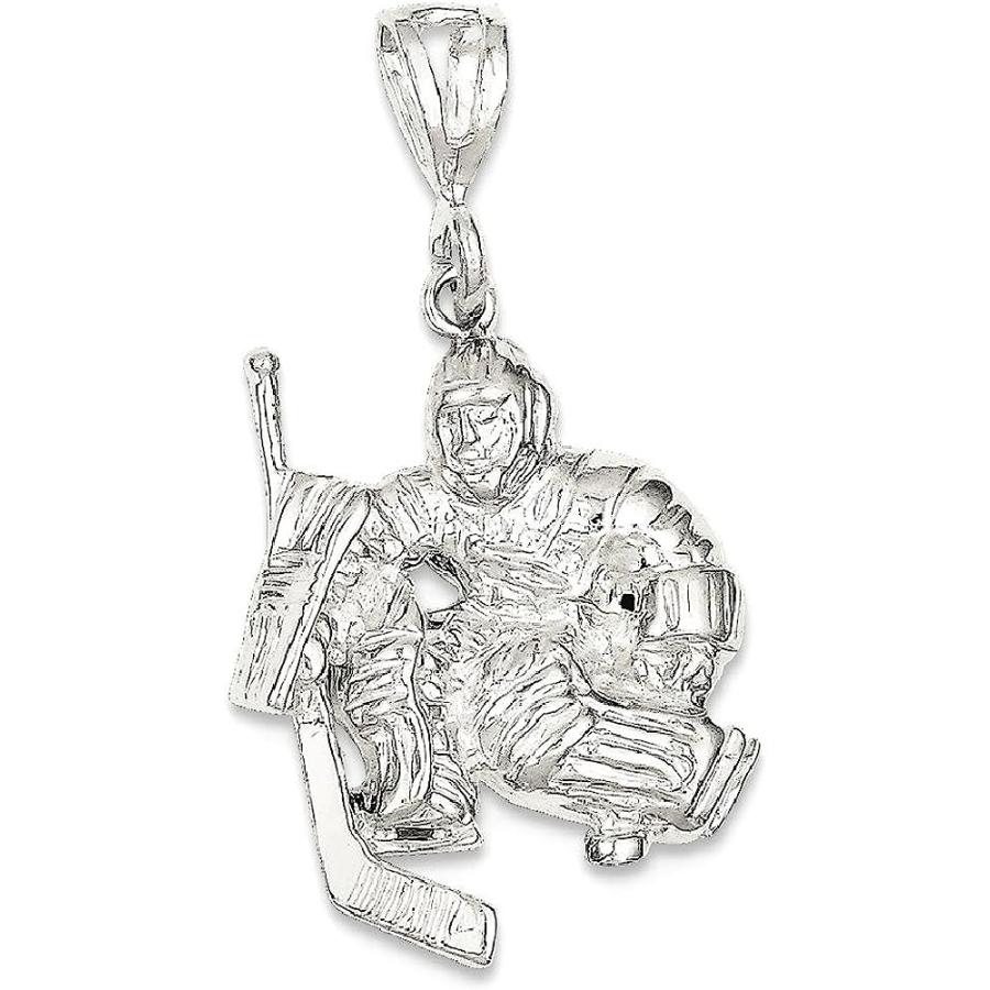 【並行輸入品】Iceカラット925スターリングシルバーHockey GoalieペンダントチャームネックレススポーツFineジュエリーギフトセットレデ_8