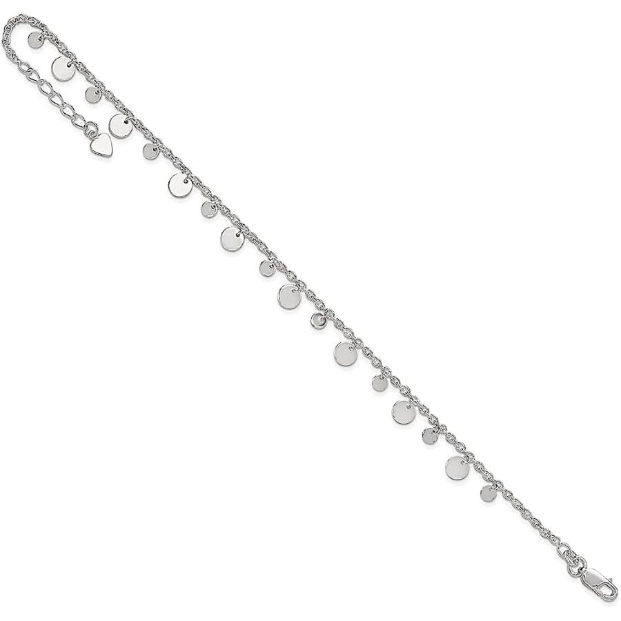 【並行輸入品】IceCarats デザイナージュエリースターリングシルバーぶら下げる円アンクレットin 10インチ　_3
