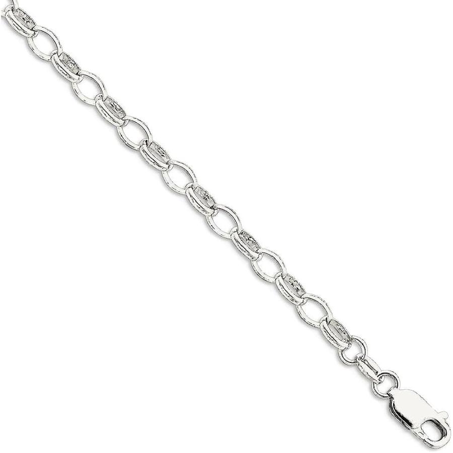 【並行輸入品】Iceカラット925スターリングシルバー5 mmロロブレスレットチェーン7インチFineジュエリーギフトセットレディースハート　_7