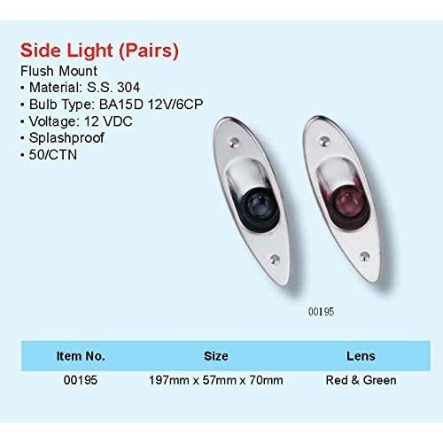 【並行輸入品】Marine Boat Navigational Side Bow Tear Drop Lights Stainless Steel Fの画像