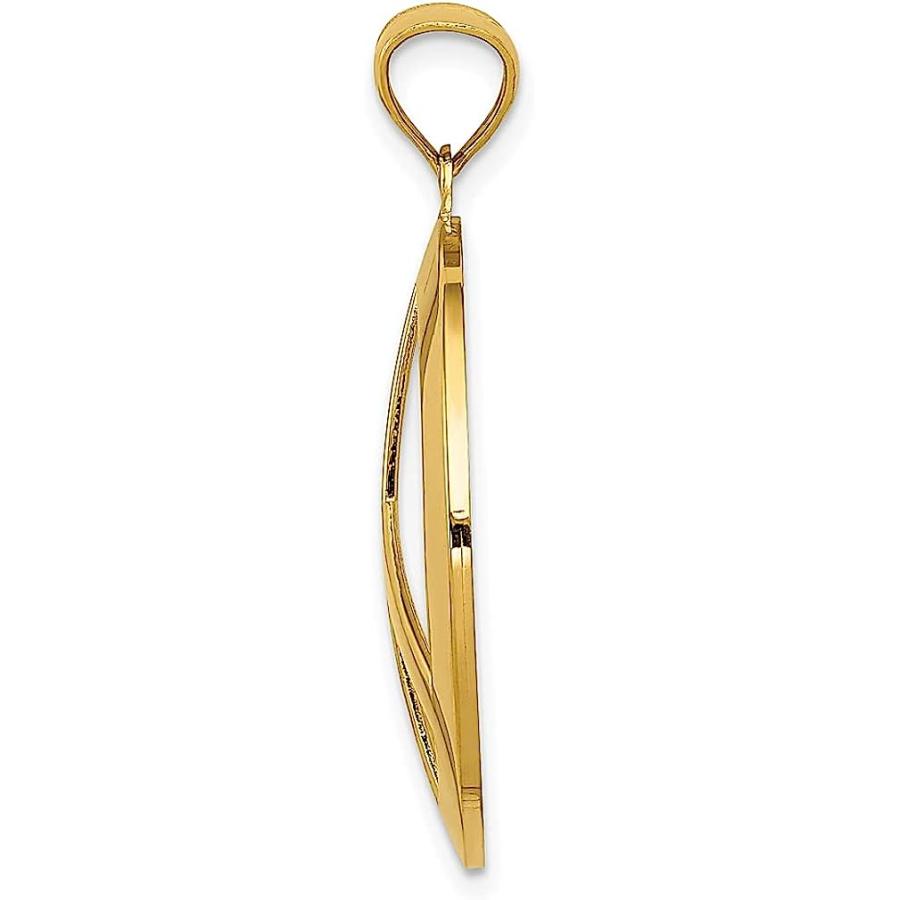 【並行輸入品】14K イエローゴールド ピースサイン ペンダント チャーム ネックレス ファインジュエリー 女性へのギフト　