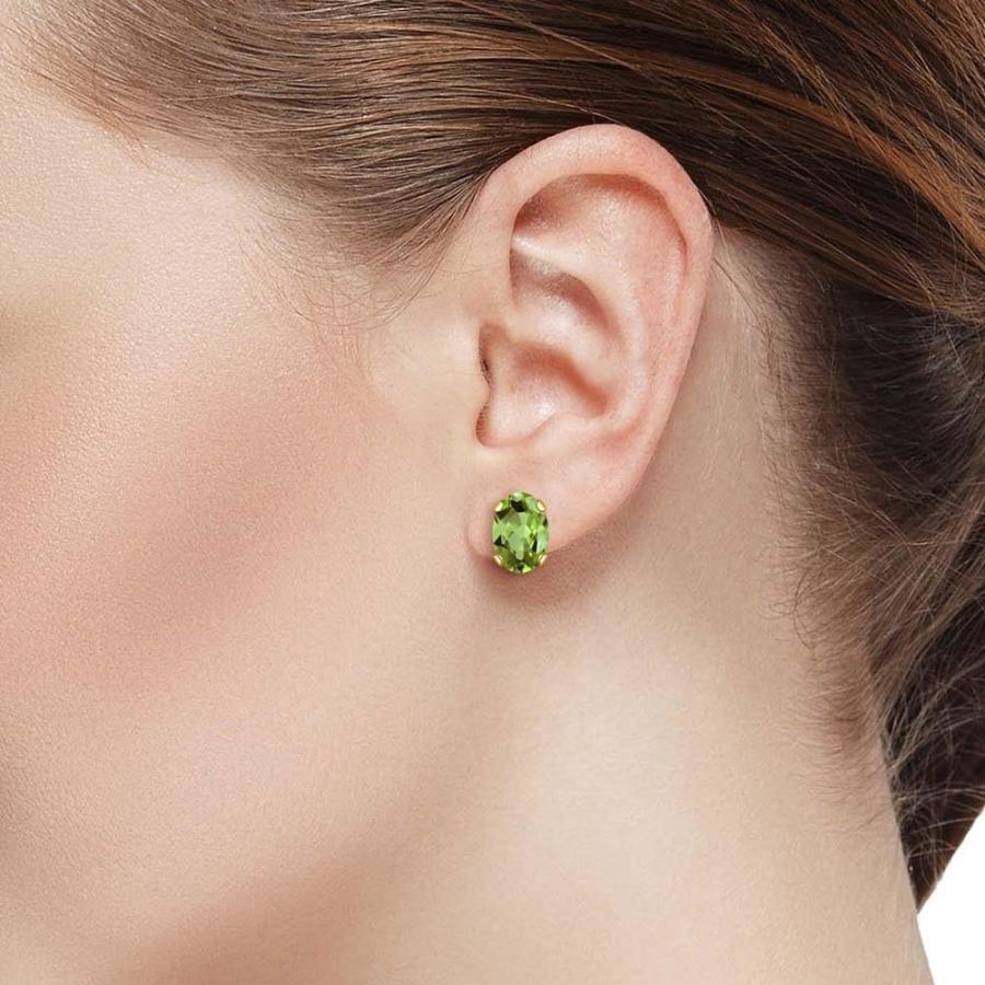 Gem Stone King 1.6カラット 天然石 ペリドット ピアス Gem Stone King 1.6カラット 天然石 ペリドット ピアス