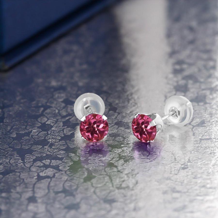 【並行輸入品】Gem Stone King 0.48カラット 天然 ピンクトルマリン ピアス 10金 ホワイトゴールド K10 10月 誕生石　_3