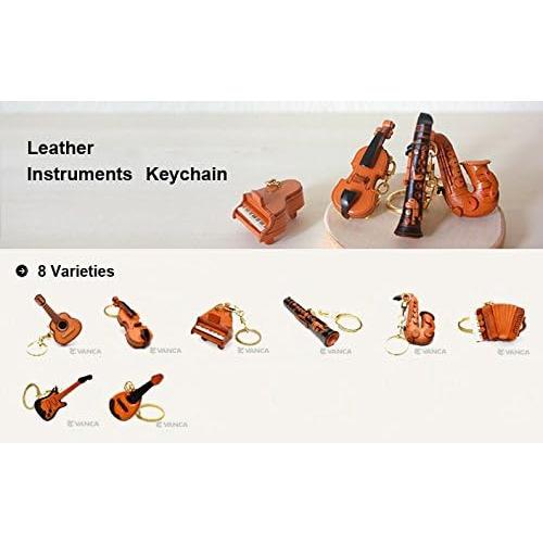 【並行輸入品】バイオリン音楽/楽器3dレザーキーチェーン( L ) VANCA craft-collectibleキーリングチャームペンダント日本製　