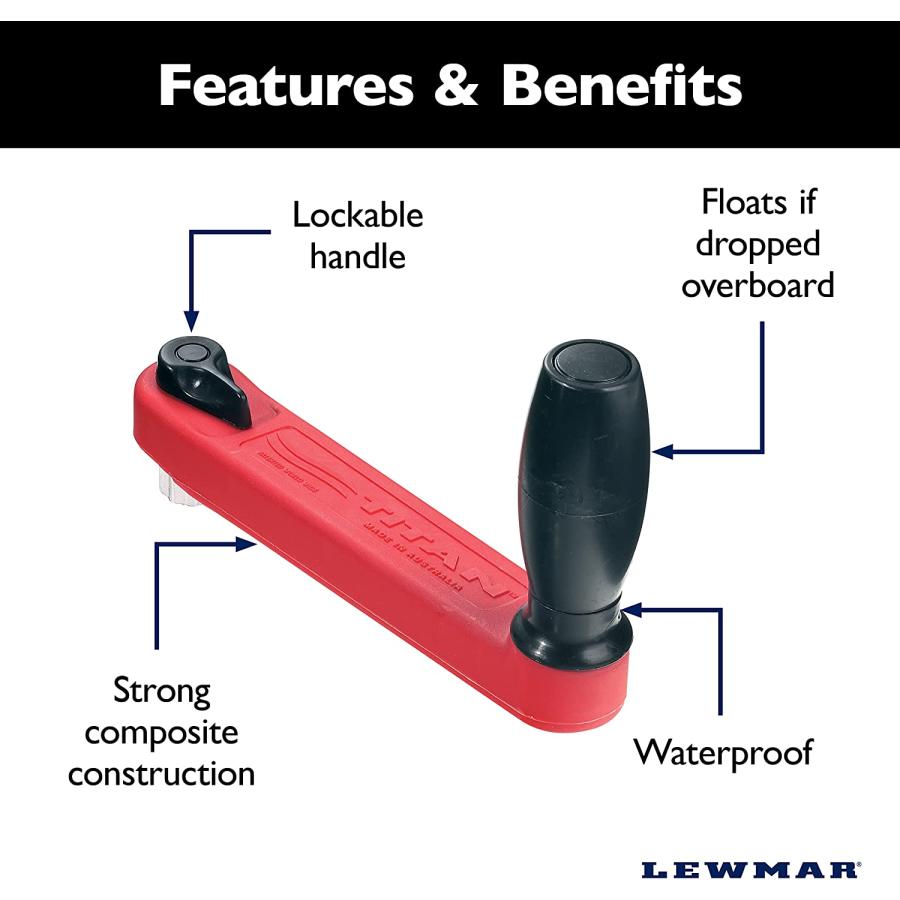 【並行輸入品】(20cm ) - Floating Winch Handle Lewmar 'Titan' Locking ...