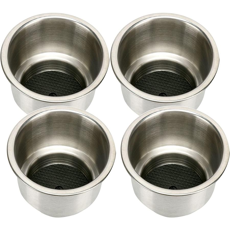 【並行輸入品】Amarine-made 4pcs Stainless Steel Cup Drink Holder with Drain Marineの画像