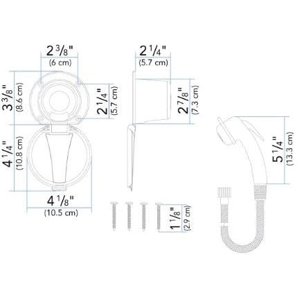 【並行輸入品】Ambassador Marine Universal Collection All Plastic Recessed Showerの画像
