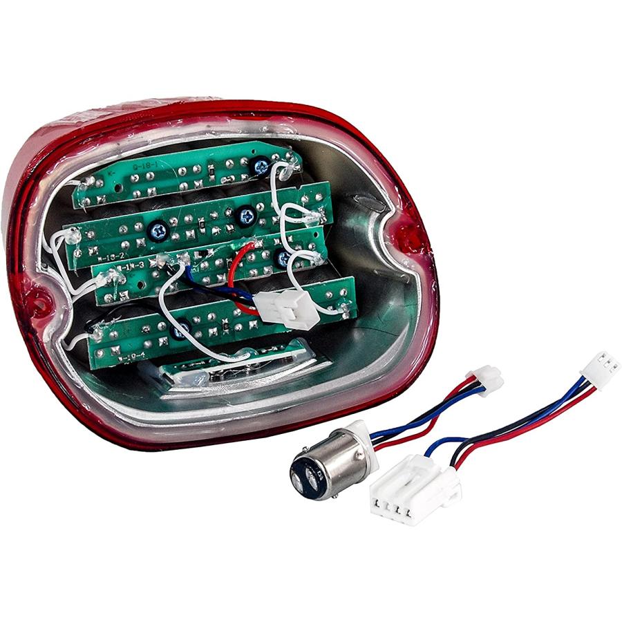 【並行輸入品】OZ-USA FLレッドLEDテールブレーキライト ハーレー ツーリング エレクトラ FLTR ロードキンググライド FLHTCU Iの画像