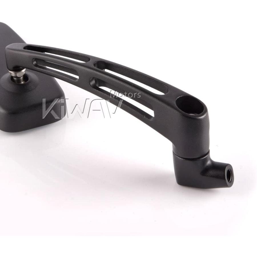 並行輸入品】KiWAV バイクミラー クラシックMX 黒 アルミ製 10mm 5/16
