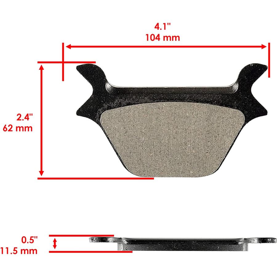 並行輸入品】Caltric Rear Brake Pads Compatible with Harley