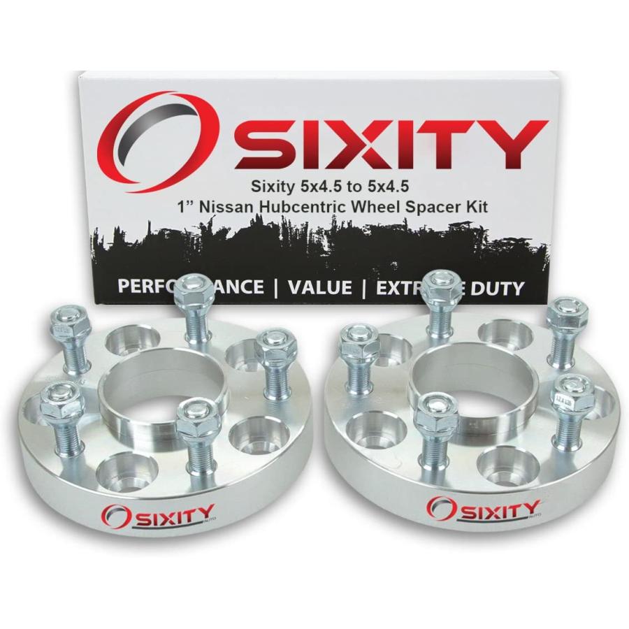 Sixity Auto 2pc 1inch 5x4.5 Wheel Spacers for Nissan 350Z 200SX 300ZX