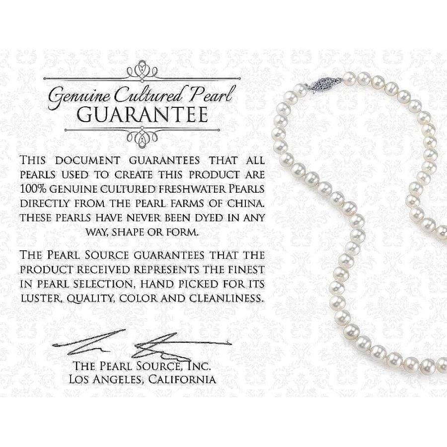 【並行輸入品】The Pearl Source AAA品質ダブルストランド ホワイト淡水養殖真珠ネックレス レディース 18~19インチ プリンセスレの画像
