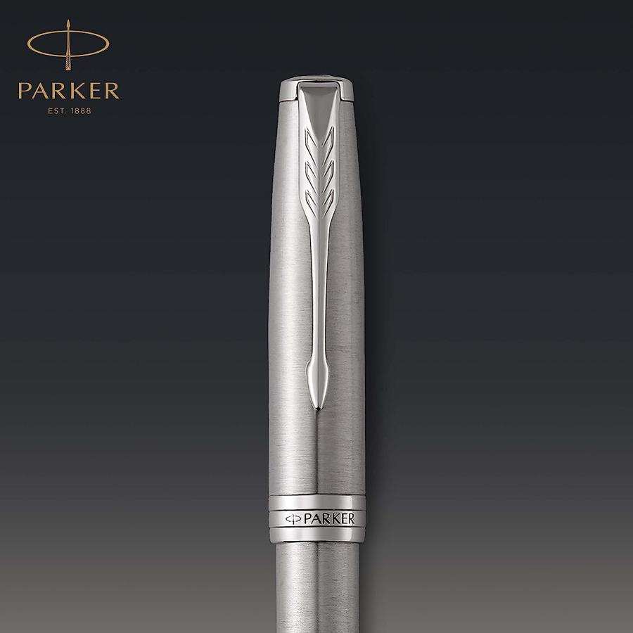 Parker Sonnetローラーボールペン  Fine Pointブラックインク、プレミアムレッド&ゴールド( 1948085 ) シルバー　並行輸入品｜dep-dreamfactory｜05