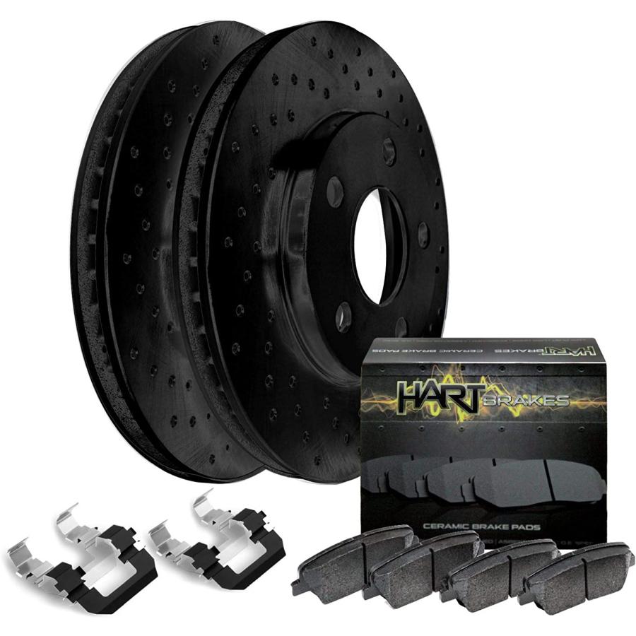 Hart Brakes Rear Brakes and Rotors Kit Rear Brake Pads Brake Rotors